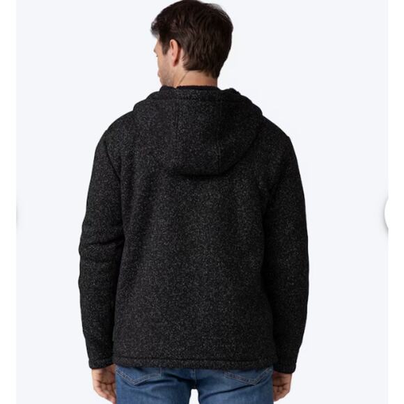 Free Country Mountain Fleece Black Heather Hooded Jacket, Sz S --NWT - Picture 9 of 12